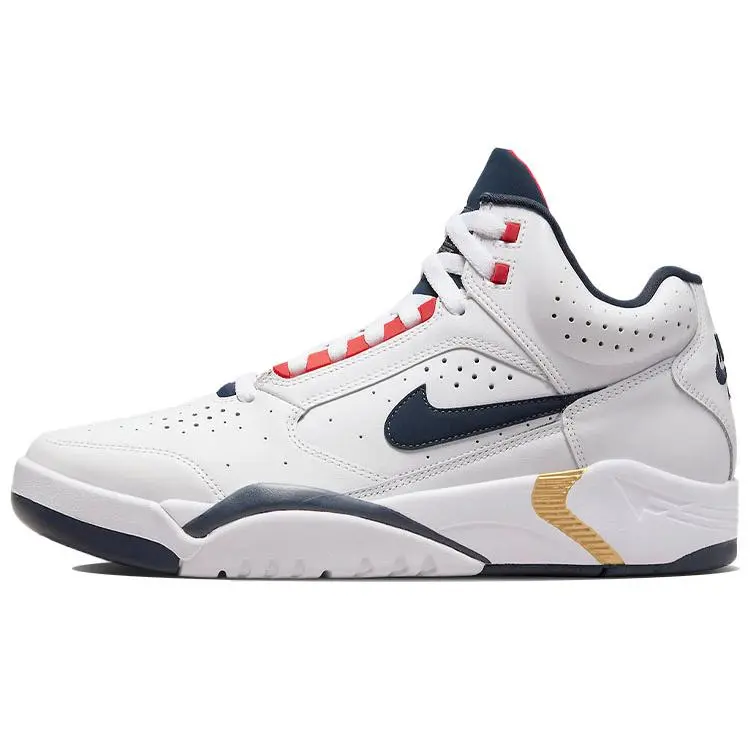 Nike Air Flight Lite Mid 'Olympic' Sports Sneaker, Gym & Running Shoes, Lightweight Breathable Mesh Footwear for Daily Wear, Rubber, Cushion, Lightweight Training Shoes, Mid Cut