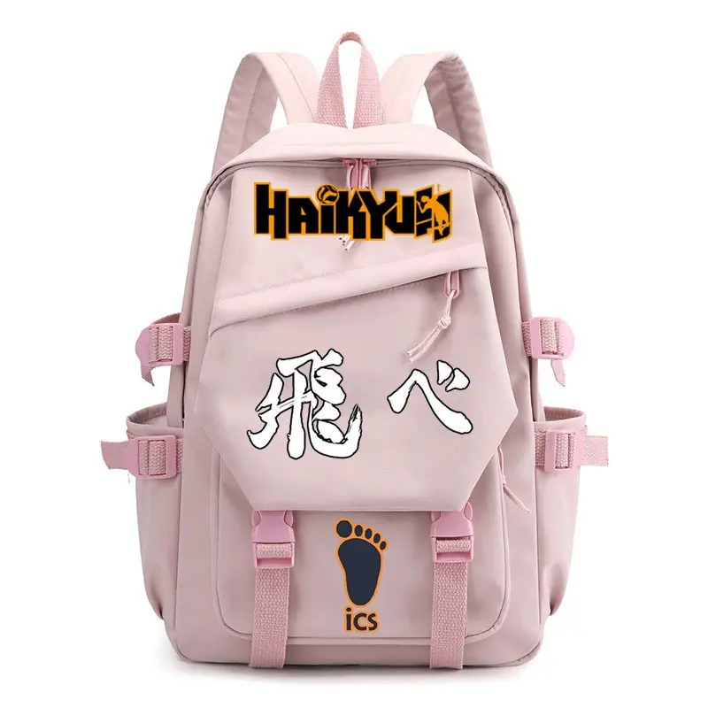 Haikyu!! Printed Backpack, Anime School Backpack, Large Capacity Student Laptop Bookbag, Casual Travel Daypack for Boys Girls, Elementary Middle High School & College, Back to School