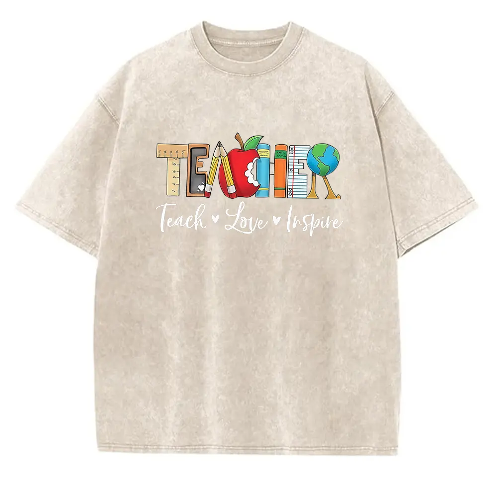 Washed T-shirt-Apricot