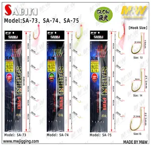 M&W International Fishing Hooks -SABIKI SA-73/74/75 -High Quality for Professional Anglers