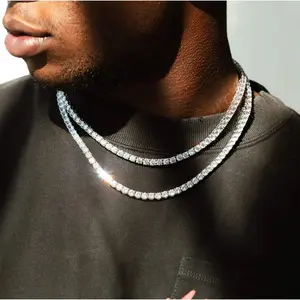 Classical 5MM Tennis Chain Iced Out Zircon Necklace Men Fashion Hip-Hop Jewelry Women 18/20/24inch Choker Gift