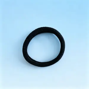 [EPAKUL HAIR 1 gift]Minimalist style pure Black hair round rubber band