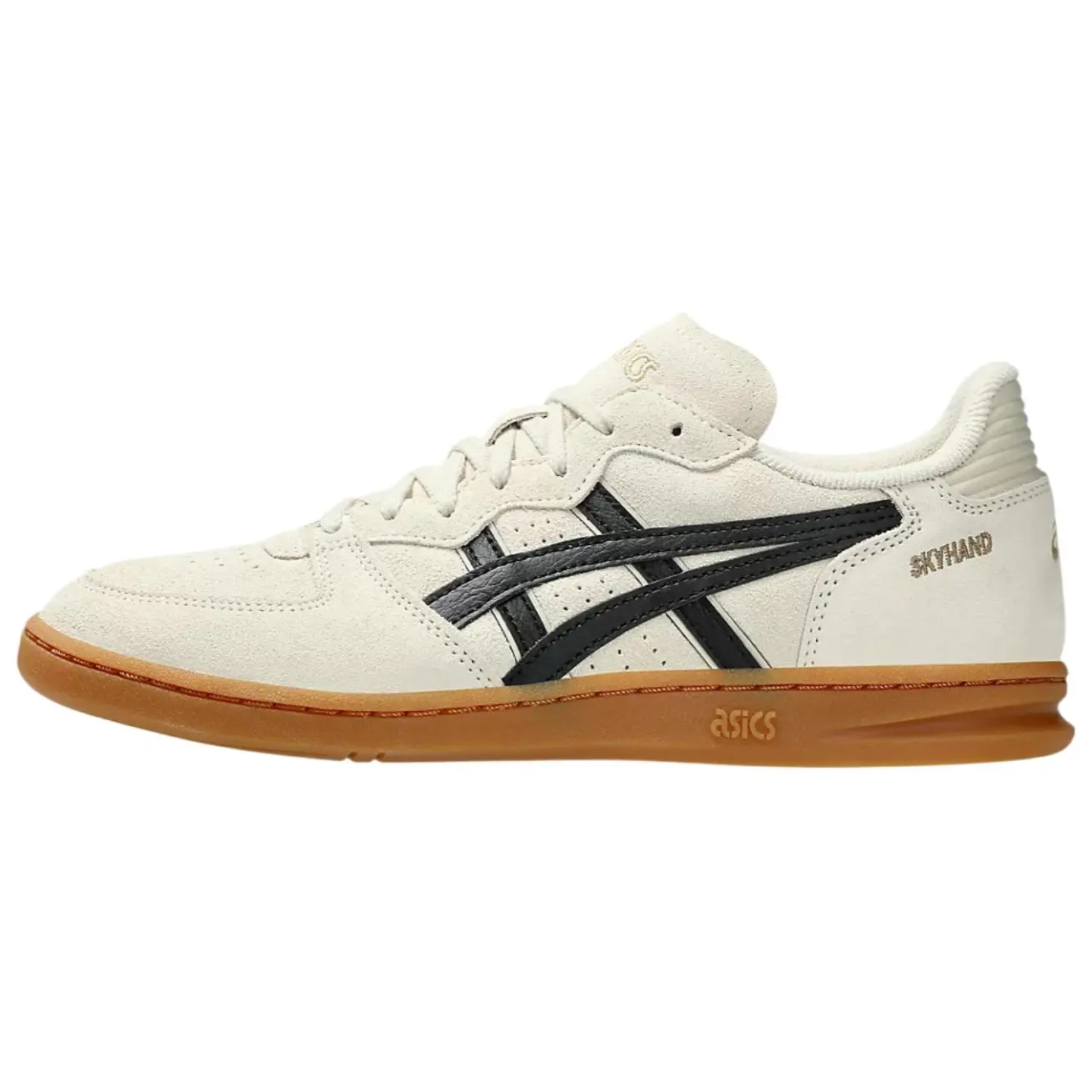 Men's ASICS Skyhand Og Closed Casual Trainer Sneaker, Oatmeal-Black Footwear, Style 1203A452-250, Runner-Ready Design