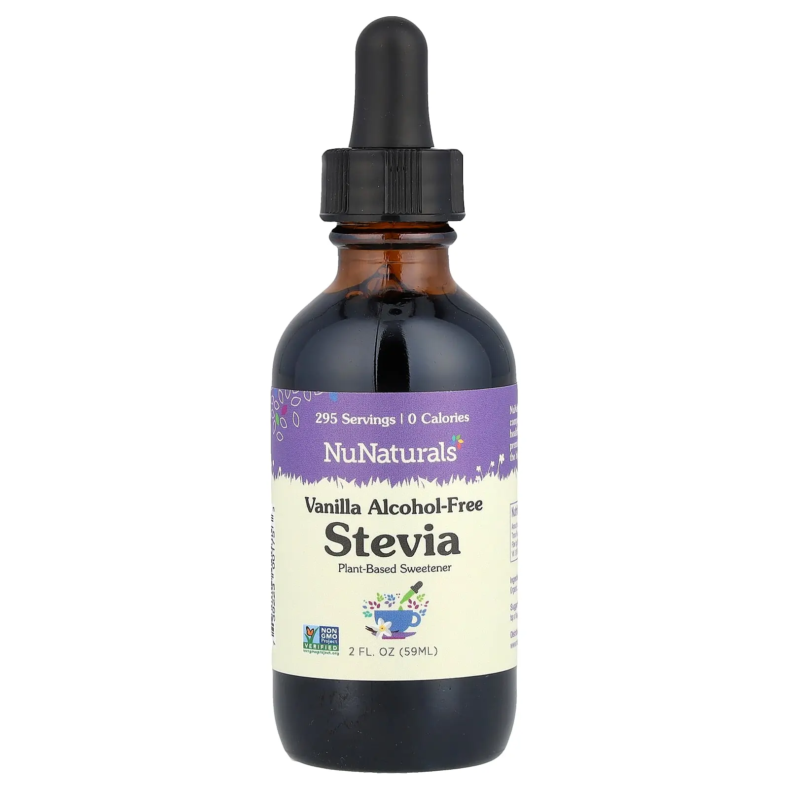 NuNaturals Stevia, Alcohol Free, Vanilla, 2 fl oz (59 ml)