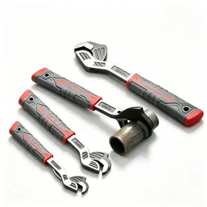 Self-Locking Flexible Pipe Wrench | 6/8/10/12 Inch Quick Open Wrench | Plumbing Water Pipe Repair Tools
