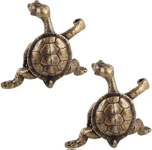 Exquisite 2Pcs Turtle Incense Stick Holder Antique Bronze Handcrafted Home Decor Fragrance Censer Holders for Calming Atmosphere Gift Set