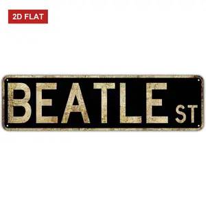 Metal Sign Beatle ST Vintage Signs Retro Lover Gifts Living Room Home Kitchen Garden Bedroom Wall Club  Funny Decor 4x16 Inch