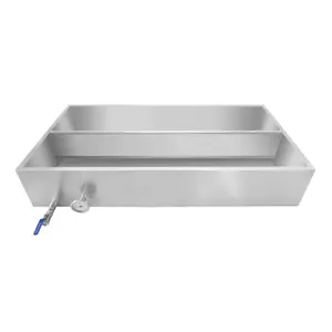 【GARVEE】Maple Syrup Evaporator Pan, 48x24x9.4 Inch 304 Stainless Steel Maple Syrup Boiling Pan, 47 Gallon Maple Syrup Pan with 3/4 Inch Valve and Thermometer for Making Sweet Maple Syrup