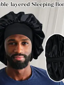 Pure Color Soft Silk Sleep Cap, Sleeping Bonnet, Unisex Hair Protection Hat, Comfortable Trendy Fashion, Ideal Gift for Holidays and Special Occasions, Satin Hair Bonnet