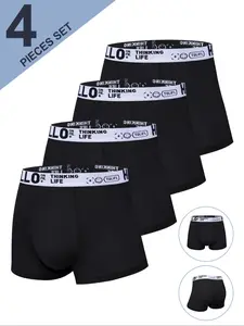 Men's Bamboo Fiber Underwear Set Boxer Shorts S-4xl, Loose-Fit Comfortable Soft Elastic Fabric, All Season Casual Daily Wear Essentials
