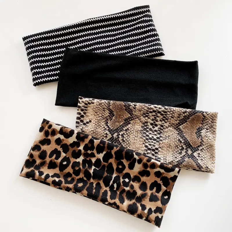 Boho Style Hairbands, Plain & Geometric & Leopard & Snakeskin Print Hair Band, Fashion Hair Accessories for Women, Headband, Elastic Headbands