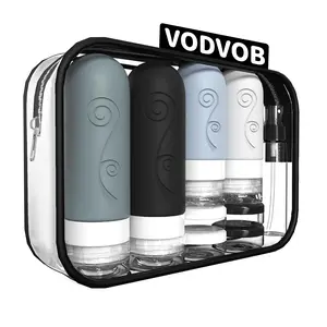 vodvob 16 Pack Travel Bottles Set for Toiletries, TSA Approved Travel Containers Leak Proof Silicone Squeezable Travel Accessories 2oz 3oz for Shampoo Conditioner Lotion Body Wash (BPA Free) (Orange)  Organiser Tin Canister Blue cologne travel bottle