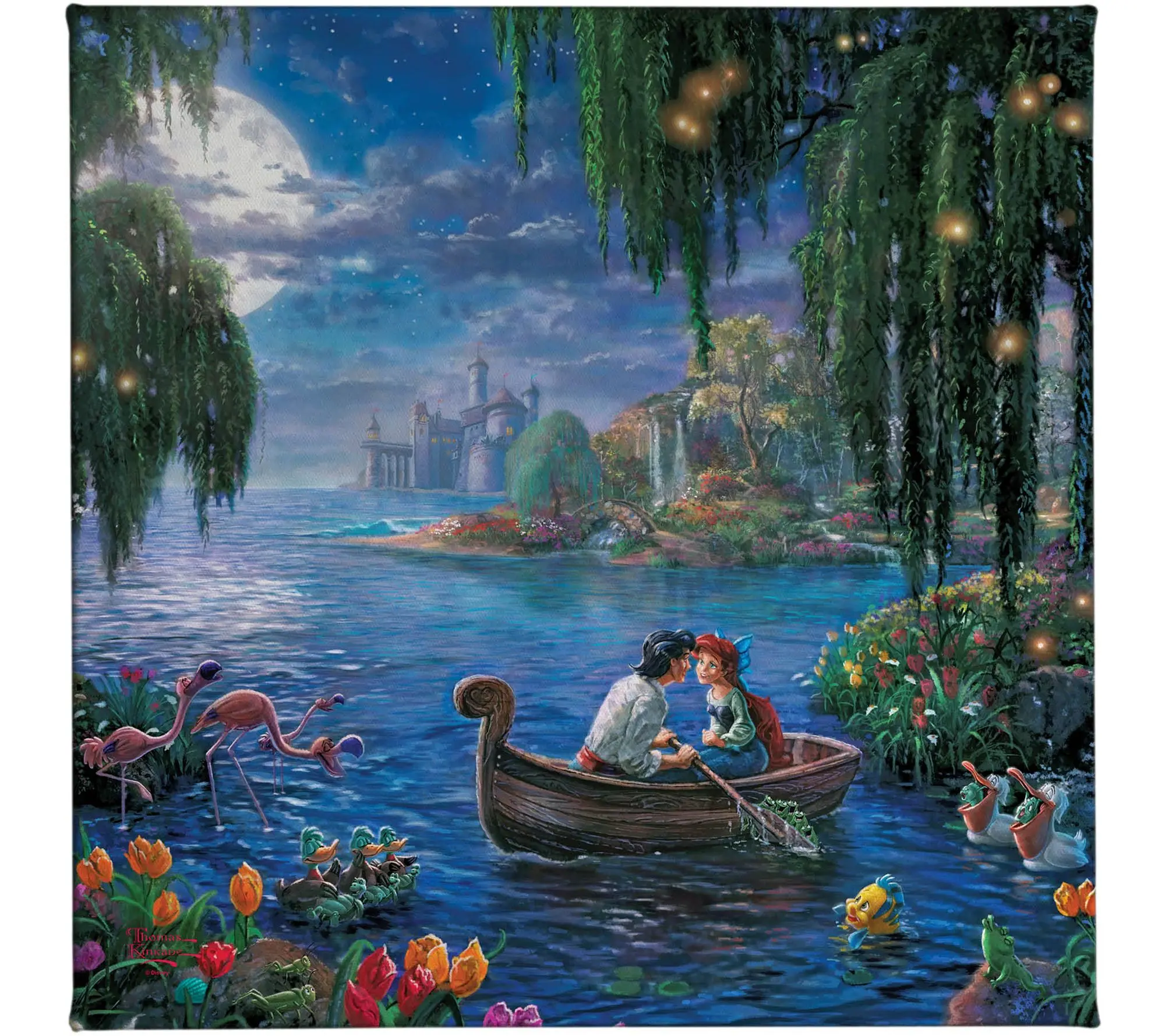 Thomas Kinkade The Little Mermaid II - 14" x 14" Gallery Wrap