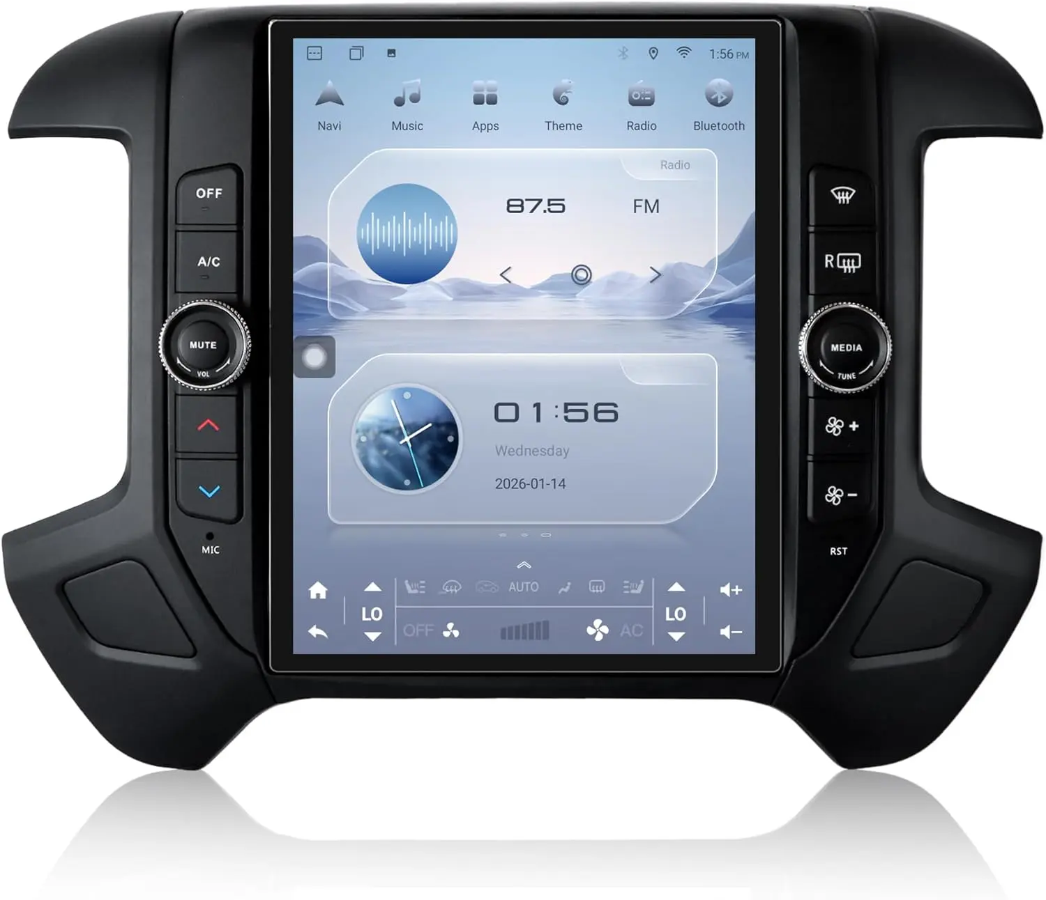 12.1" 8Core Stereo for Chevy Silverado GMC Sierra Radio Upgrade 2014-2018 Android 13 T-Style Head Unit Wireless CarPlay&Android Auto GPS Bluetooth5.0 FM AM 48EQ DSP 1080P Rear Camera