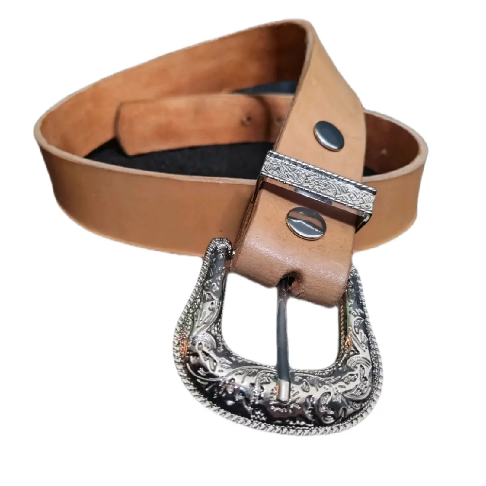 Handmade Tan Reversible Buckle Belt size 36
