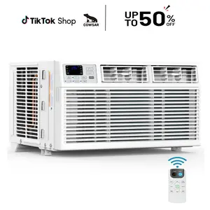 【SummerVibes】COWSAR 5000-14000BTUs Window Air Conditioner, Window AC Unit Cooling up to 350sq.ft, 4 Modes and 3 Fan Speeds, 24H Timer, Remote Control, Quiet Operation, Reusable Filter