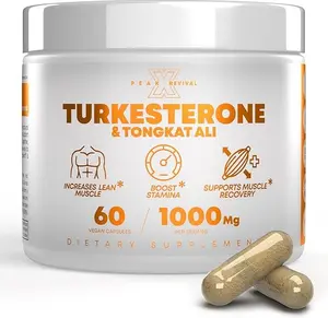 Turkesterone Tongkat Ali 1000mg | All-in-One Performance Support for Muscle Growth, Endurance & Recovery, 60 Capsules