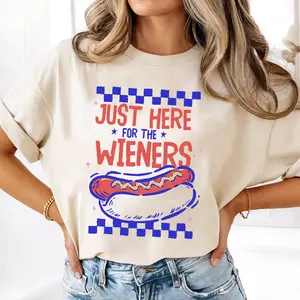 Comfort Colors Hot Dog T-Shirt, Just Here For The Wieners Shirt, July 4th Shirt, July 4th Hot Dog Tshirt, Hot Dog Lovers Tee, Independence Day Gift