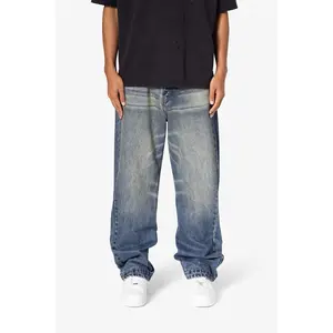 mnml Ultra Baggy Washed Up Denim - Blue