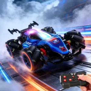 360° Gesture Sensing RC Stunt Car, Remote Control Hand Controlled Car, Drift, Spray, Lights & Music, Birthday Gift for Kids Ages 6-12