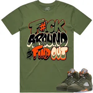 Jordan Retro 5 Olive 5s Shirt to Match - CELADON F#CK.
