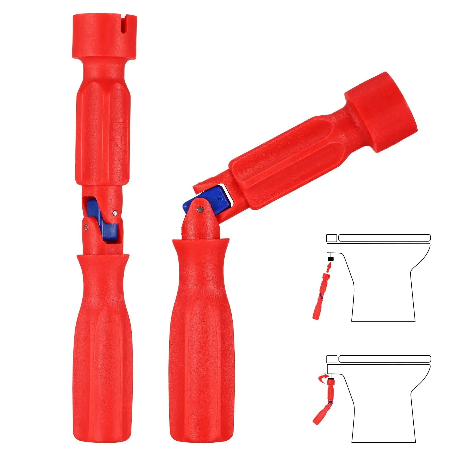 17/13/10mm Professional Toilet Seat Repair Wrench Universal Toilet Seat Installation Key Easy Loosening Toilet Maintenance Toilet Tools#Color:Red