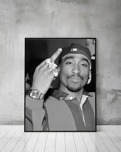 Tupac Shakur Poster, Rap Poster Rapper Poster Framed or frameless options available Decor Print