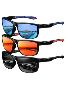 3 pairs of the latest trendy retro patchwork square sunglasses, suitable for both men and women, available in multiple colors to meet different needs. They offer UV400 protection and are comfortable to wear, making them perfect for various outdoor activit