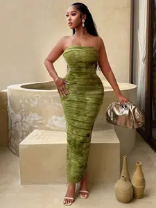 Women's Summer Midi Sleeveless Off-Shoulder Floral Dress, Sexy Bodycon Party Beach Casual, Fashionable for Warm Weather