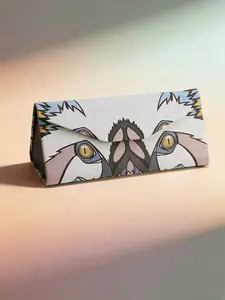 New Foldable Eyeglass Case, Panda Pattern Creative Handmade Triangle Glasses Box, Storage for Prescription Glasses & Sunglasses