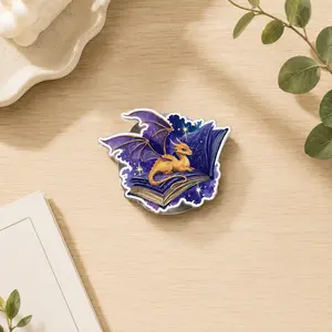 Fantasy Gold Dragon & Magic Book Phone Grip Dark Academia Aesthetic Phone Accessory - Dragon Lover Gift, Mythical Creature Kindle Holder