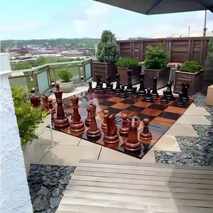 MegaChess 36 Inch Teak Giant Chess Set