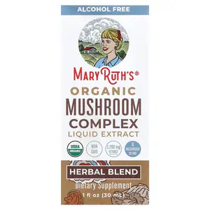 MaryRuth's Organic Mushroom Complex Liquid Extract, Alcohol Free, 1 fl oz (30 ml)