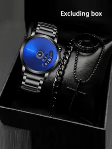ORUSS Authentic New Men's Watch Automatic Movement Starry Sky Steel Belt Set Waterproof Black Technology Youth