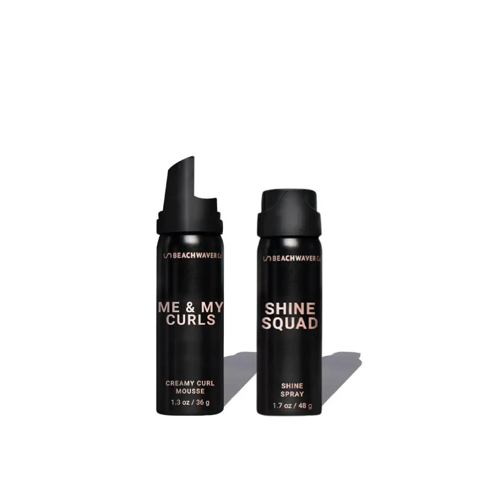 Travel Set of 2: Me & My Curls Mousse + Shine Squad Shine Spray