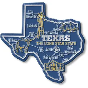 Texas Giant State Magnet by Classic Magnets, 3.9" x 3.7"