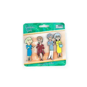 The Golden Girls 4-Piece Enamel Pin Set | Rose | Blanche | Sophia | Dorothy | Toynk Exclusive