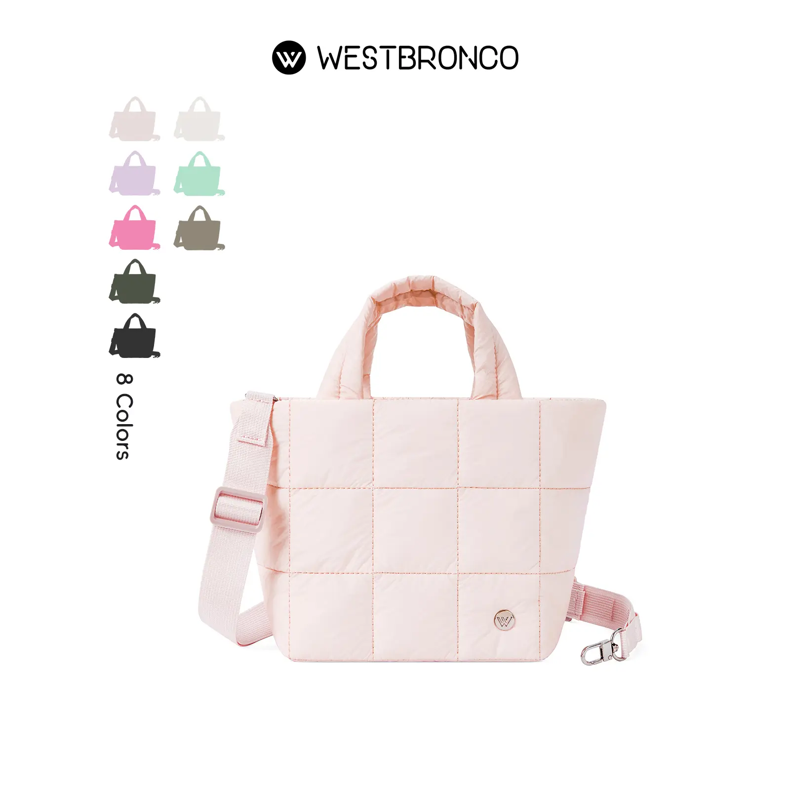 WESTBRONCO Puffy Small Mini Tote Purse Trendy Puffer Crossbody Bag Women Lightweight Bag Summer Fashion Shoulder Hand Bag for Mom Girl Waterproof Gym Everydaybag SummerSale
