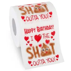 Large Gag Toilet Paper Roll by Aliza | Husband Birthday Gift – Happy Birthday Toilet Paper for Men Boyfriend Wife Girlfriend Friend Sister Brother - Birthday Gift for Him Her