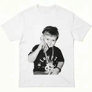 Hasbulla Graphic T-Shirt Funny Viral Meme Apparel Men's Black Streetwear Tee Trendy Social Media Icon Short Sleeve Gift