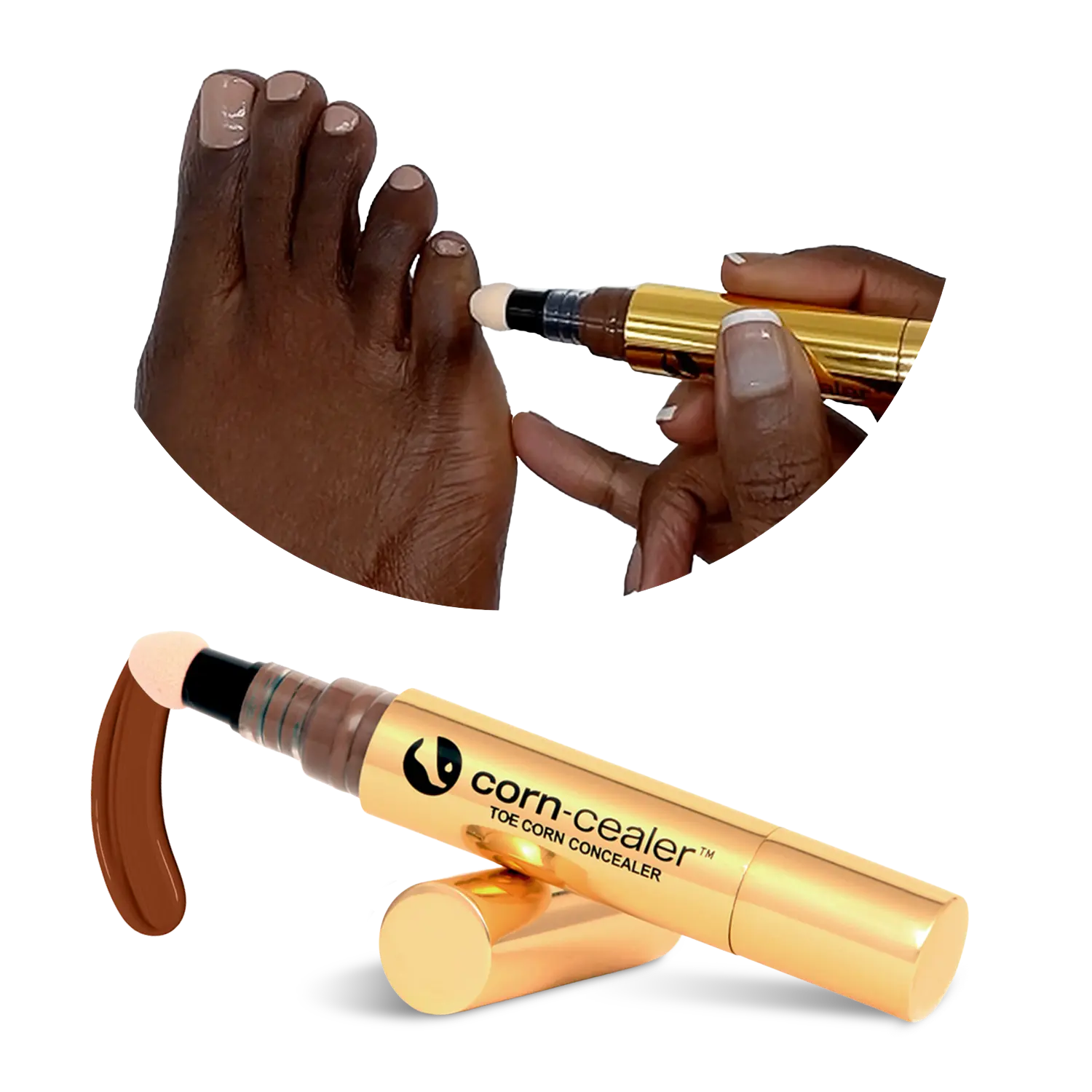 Corn-Cealer Toe Corn Makeup - Instantly Covers Toe Corns - Lightweight Waterproof Toe Concealer| Natural Looking Long-Lasting Coverage | Tattoo Coverup | Gift for Her