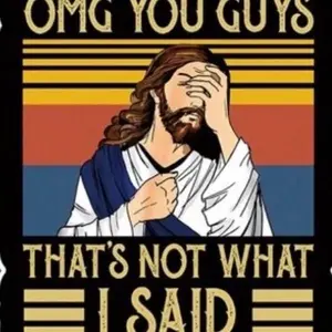 Set of 2 stickers Jesus “OMG You Guys That's Not What I Said" Retro Color 7” Vinyl Decal Sticker