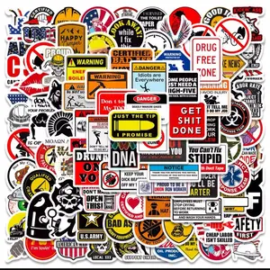 Funny Stickers 98pc - Waterproof DIY Decoration for Multiple Surfaces with Unique Designs and Messages
