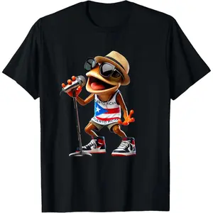 Singing Coqui Puerto Rican Flag Sunglasses Boricua Hat Fun T-Shirt with Vibrant Flag Design and Cultural Pride