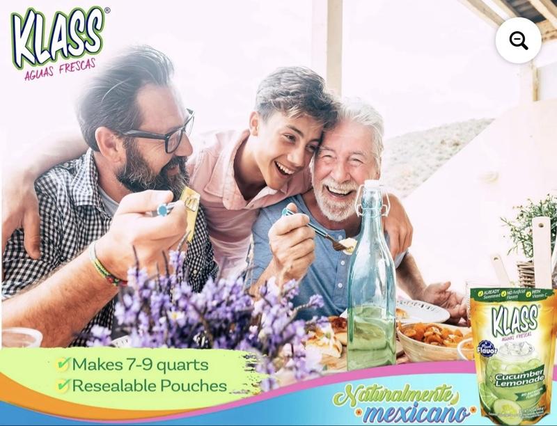 Klass Aguas Frescas Cucumber Limeade with Vitamin C Multiserve Powdered Drink Mix 14.1oz No Artificial Flavors