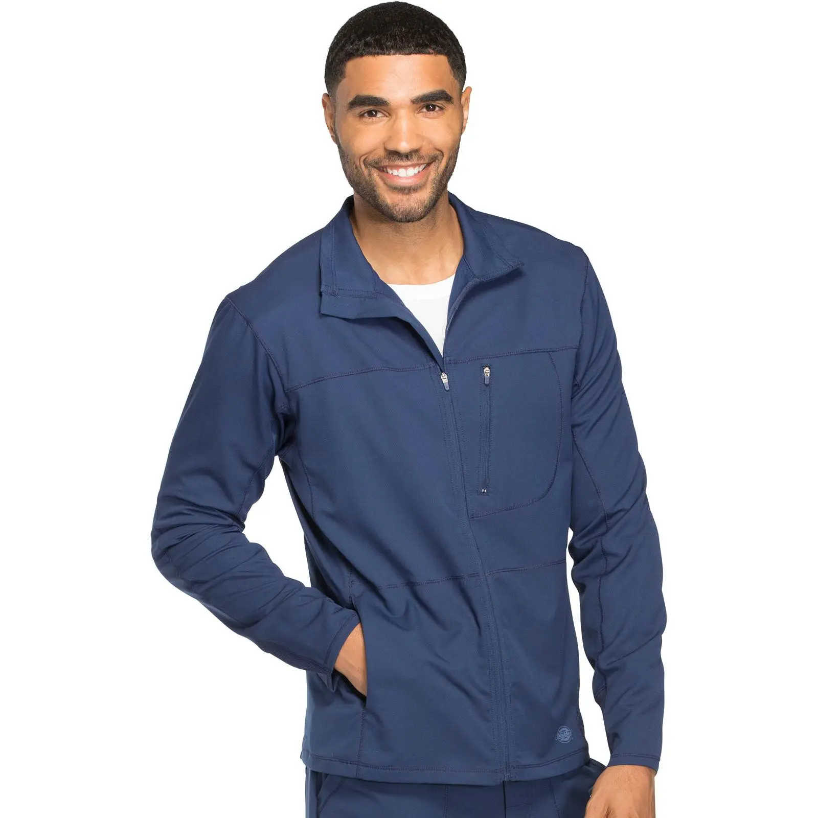 Dickies Dynamix Mens Zip Front Warm Up Scrub Jacket