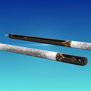 EVO Crown Pool Cue - Royal Black with White Leather Wrap | 29-inch Carbon Fiber Shaft, Pro Taper, 12.5 mm TIME Tip, Carbon+Glass Butt, 19-19.5 oz, Ultra-Stiff 3/8-8 Stainless Joint, Joint Protector