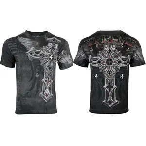 Xtreme Couture By Affliction Men's T-Shirt Battledome Biker Crewneck Cotton