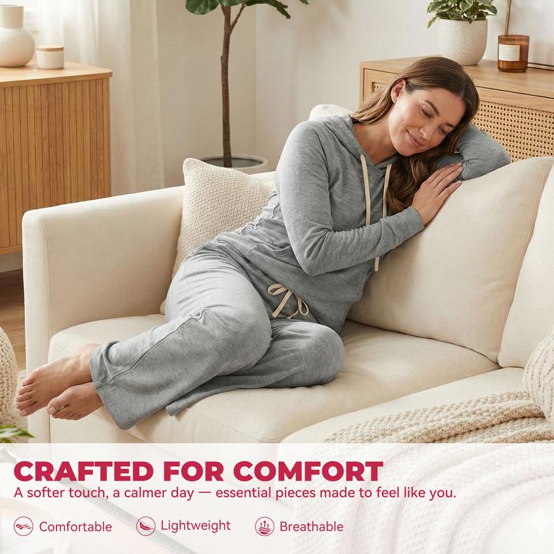 SHOWITTY Women's 2 Piece Sweatsuit – Casual Long Sleeve Hoodie & Loose Wide Leg Sweatpants with Pockets