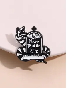 Unisex Punk Style Snake & Skeleton Design Brooch, Fashionable Enamel Pin Suitable for Backpacks, Jeans, Scarves, Hats Decoration, Trendy All-match & Exquisite Brooch for Birthday Gift, Fashion Accessory